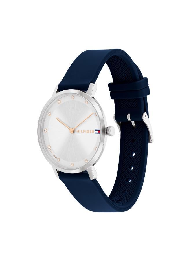 TOMMY HILFIGER 2-Hand Womens Quartz Movement Watch With Blue Silicone Bracelet - 1782732 - Image 3